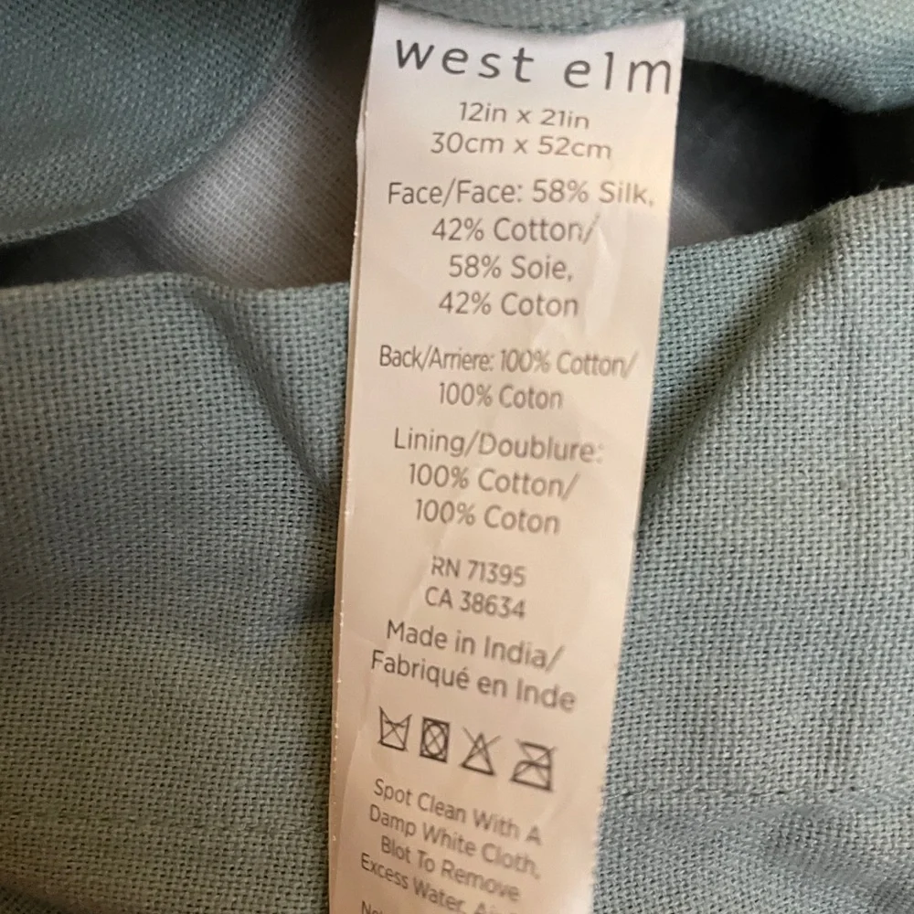 NWT West Elm Roar + Rabbit Pillow cover 12” x 21”